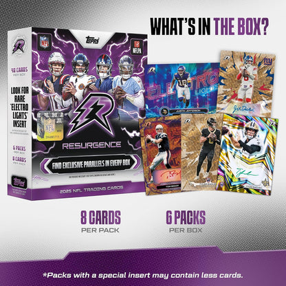 2025 Topps NFL Resurgence Football - Factory Sealed - Mega Box