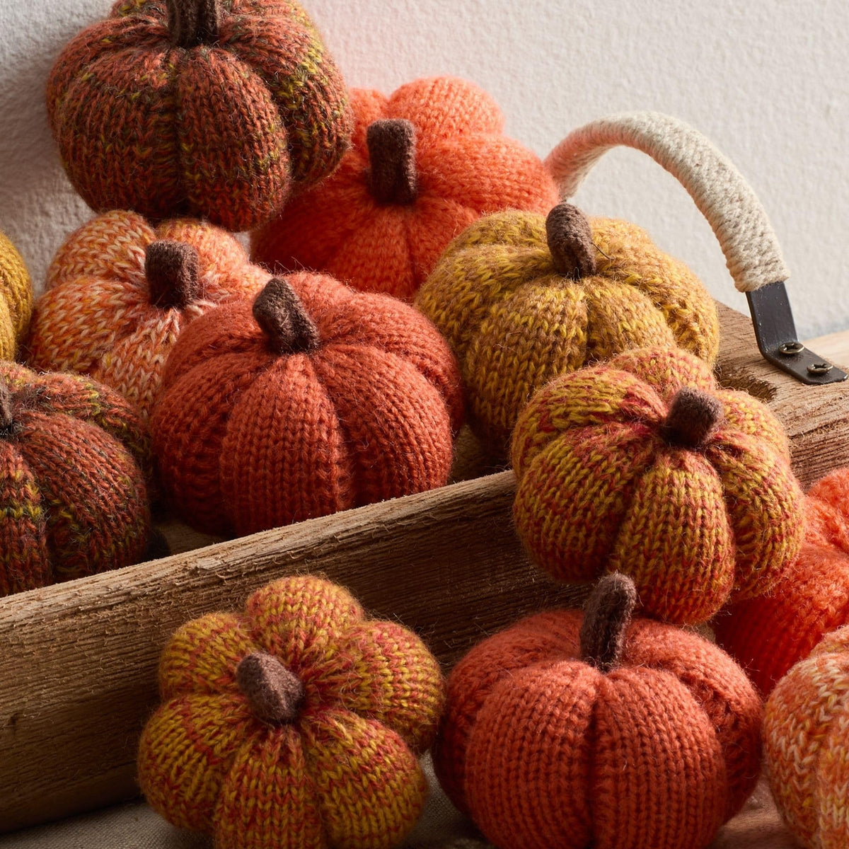 Mini Knit Pumpkins Set of 5, Fall Décor (Autumn Set)