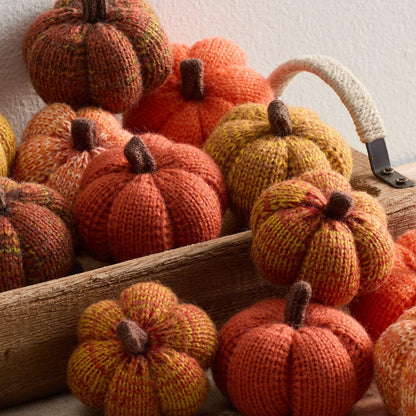 Mini Knit Pumpkins Set of 5, Fall Décor (Autumn Set)