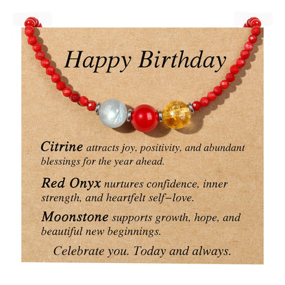 Healing Crystal Beaded Necklaces for Women Christmas Gift