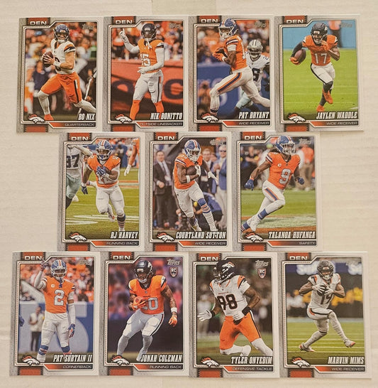 2026 Topps Football Denver Team Set Broncos 11 Cards W/Rookies