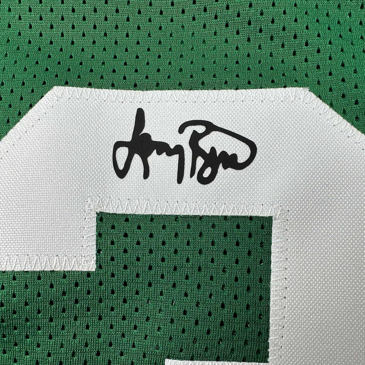 Facsimile Autographed Larry Bird Boston Green Reprint Laser Auto Basketball Jersey Size Men's XL