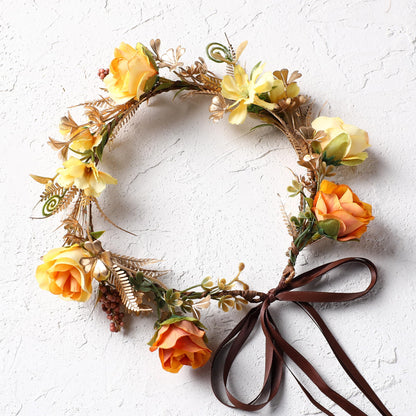 Pink Bohemian Flower Crown, Fairy Babys Breath Flower Headband