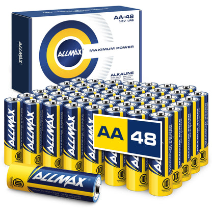 Allmax AA (LR6) Maximum Power Alkaline Batteries (100 Count) – 1.5V