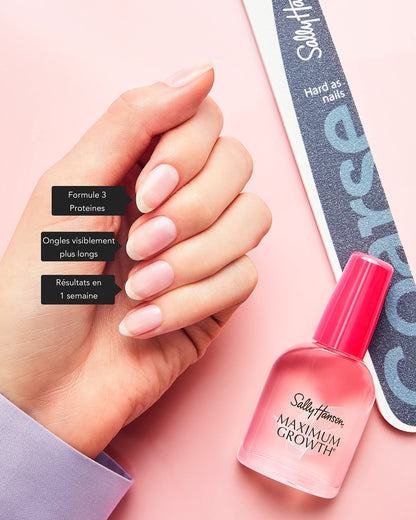 Sally Hansen Advanced Hard as Nails™, Clear Nail Strengthener, Includes Retinol and Nylon, Nourishing