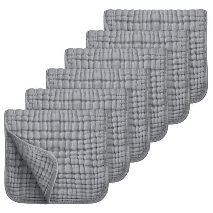 Looxii Muslin Baby Burp Cloths, Absorbent Brup Rags 6 Pack Set for Baby