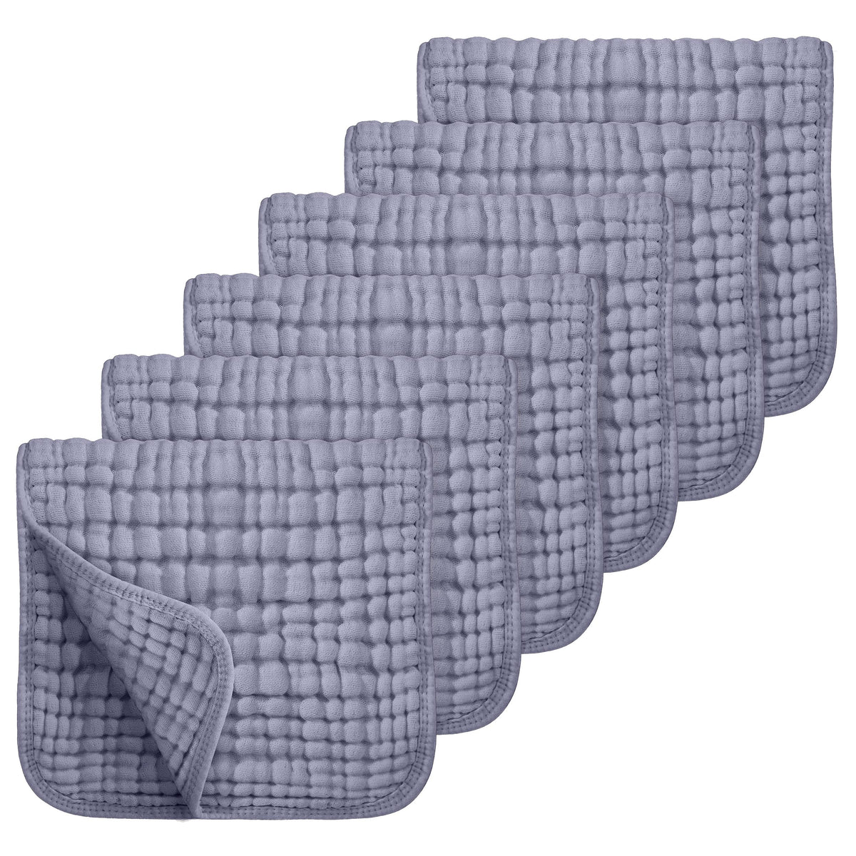 Looxii Muslin Baby Burp Cloths, Absorbent Brup Rags 6 Pack Set for Baby