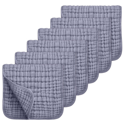 Looxii Muslin Baby Burp Cloths, Absorbent Brup Rags 6 Pack Set for Baby