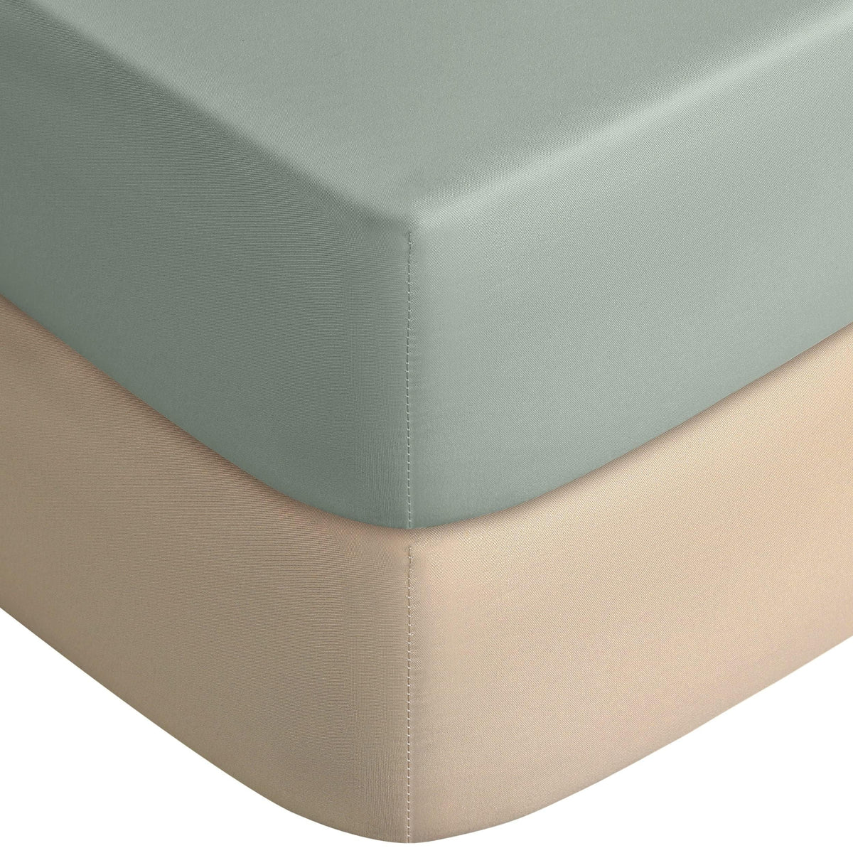 Yoofoss 2-Pack Baby Crib Sheets for Boys Girls 52x28 (Green+Leaf)