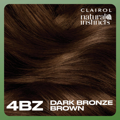 Clairol Natural Instincts Demi-Permanent Hair Dye, 4 Dark Brown | 1 Pack