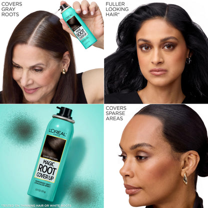 L'Oreal Paris Magic Root Gray Hair Cover Up, Medium Brown, 2 oz, 2 Count