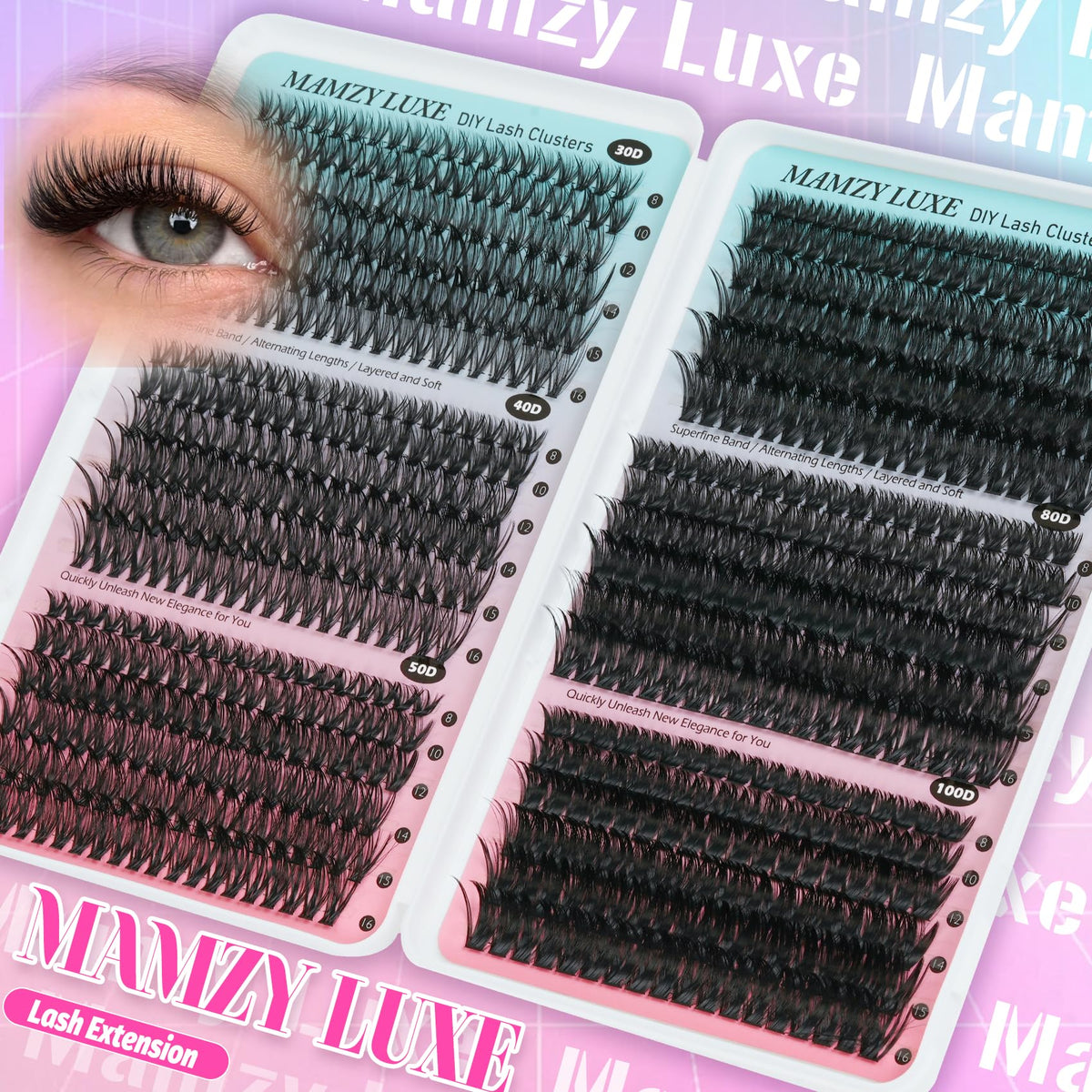 Lash Clusters Wispy 60D Eyelash Clusters 10-18mm Fluff Cluster Eyelash Extensions D Curl No Plastic Feel Individual Lashes Extension 240 Pcs Versatile False Eyelashes Clusters