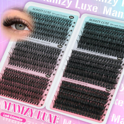 Lash Clusters Wispy 60D Eyelash Clusters 10-18mm Fluff Cluster Eyelash Extensions D Curl No Plastic Feel Individual Lashes Extension 240 Pcs Versatile False Eyelashes Clusters