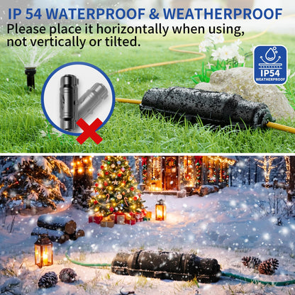 9 Pack Outdoor Extension Cord Safety Cover, Waterproof, Orange