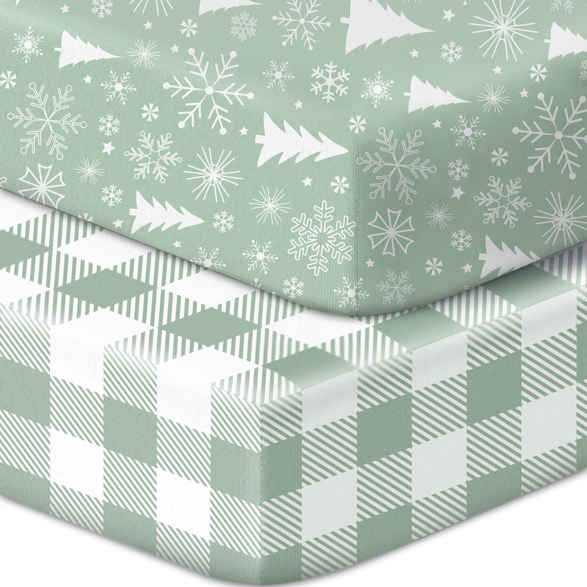 GUNTAIL Baby Crib Sheets for Boys Girls, 2 Pack Fitted Crib Sheet for Standard Crib and Toddler Mattress, Soft Microfiber Baby Sheet 52x28x8in. (Love & Pink)