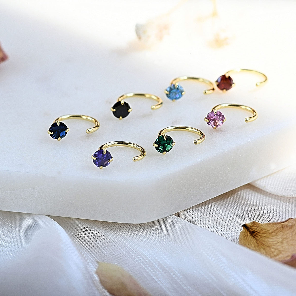 925 Sterling Silver Small Huggie Half Hoop Earrings for Women
