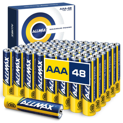 Allmax AAA (LR03) Maximum Power Alkaline Batteries (100 Count) – 1.5V