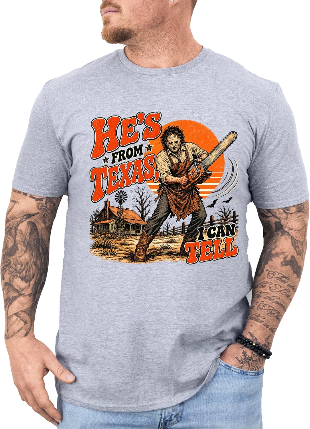 He’s from Texas I Can Tell Shirt, Retro Texas Chainsaw Horror Tee, Slasher Halloween T-Shirt