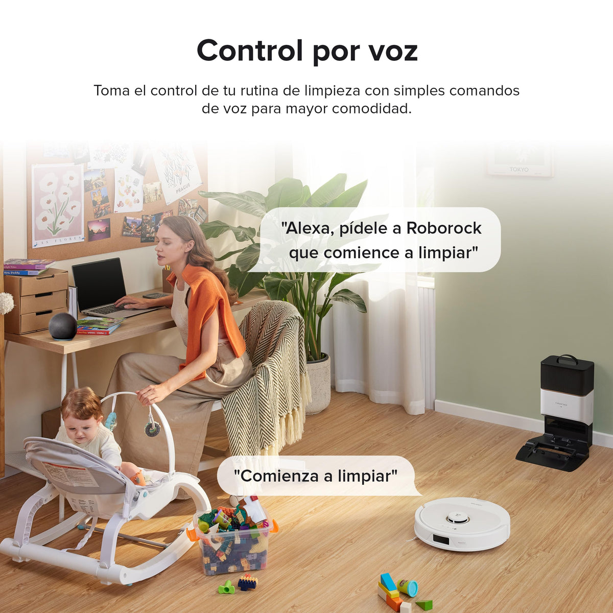 roborock Q7 M5+ Robot Vacuum and Mop, Up to 7-9 Weeks Self-Empty, 10000Pa