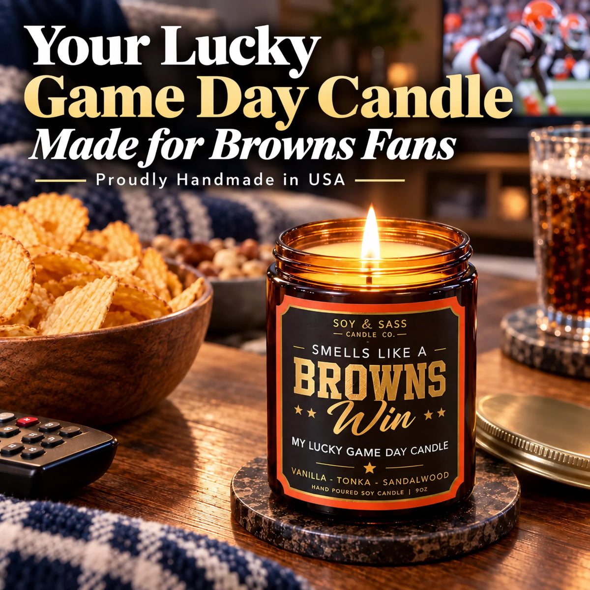 Vikings Gifts for Women / Men - Smells like a Vikings Win Candle, USA Made