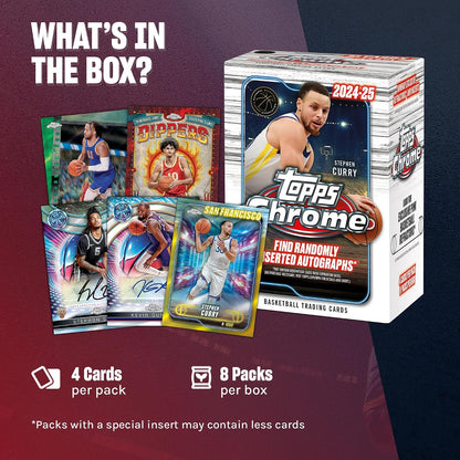 2024-25 Topps Chrome NBA Basketball - Factory Sealed - Value Box