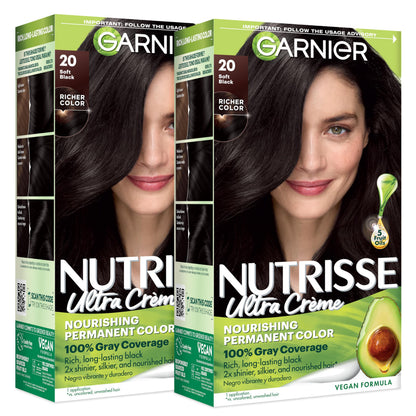 Garnier Nutrisse Ultra Crème Hair Color, 33 Darkest Golden Brown, 1 Count