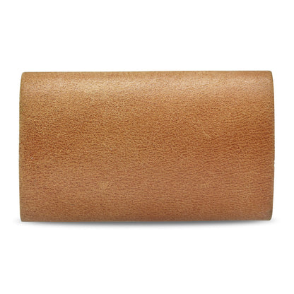 Safety Razor Head Protecting Leather Cover, Genuine Cowhide Leather Double Edge Safety Razor Case Accessories for Travel, Butterfly Razor Case (Cognac)