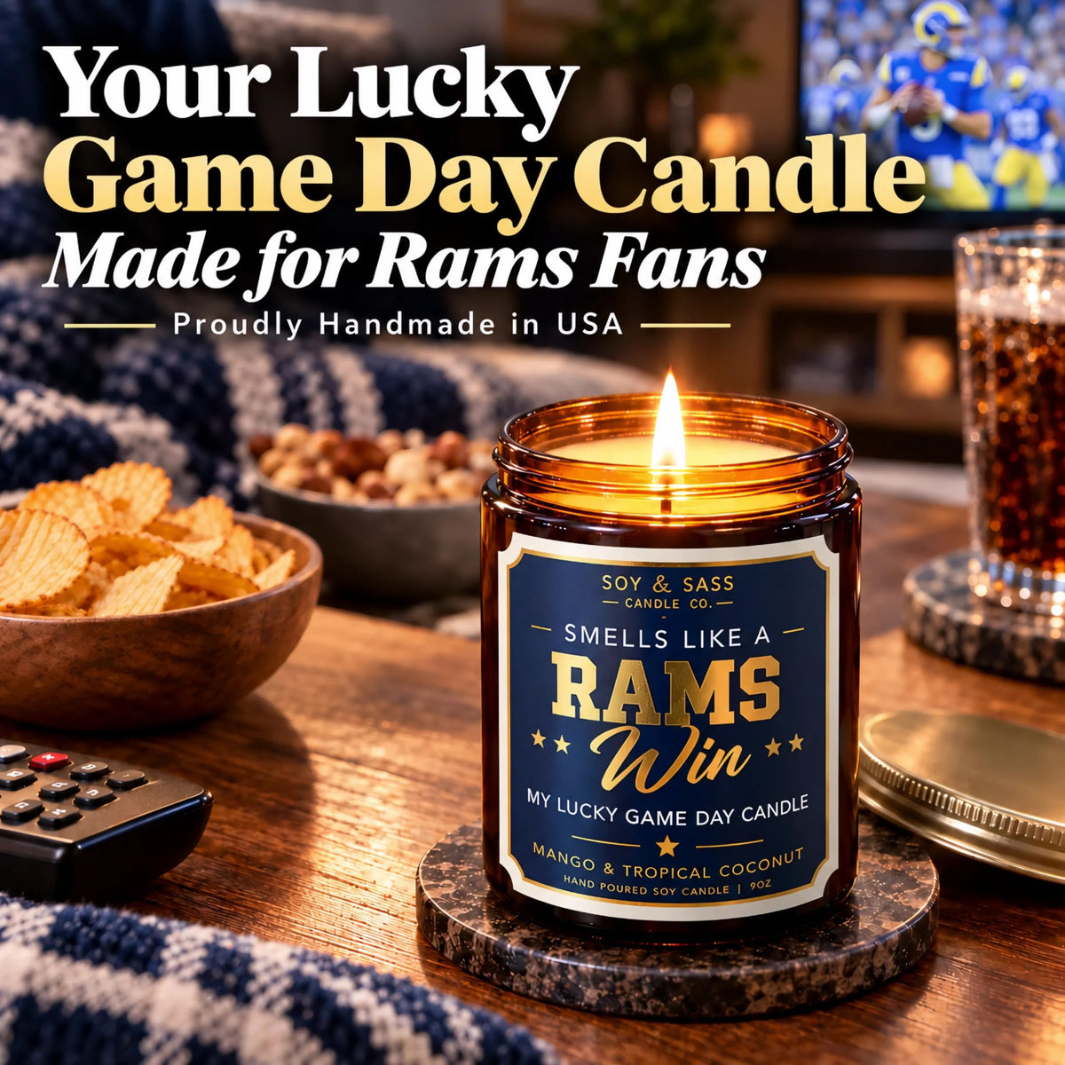 Vikings Gifts for Women / Men - Smells like a Vikings Win Candle, USA Made