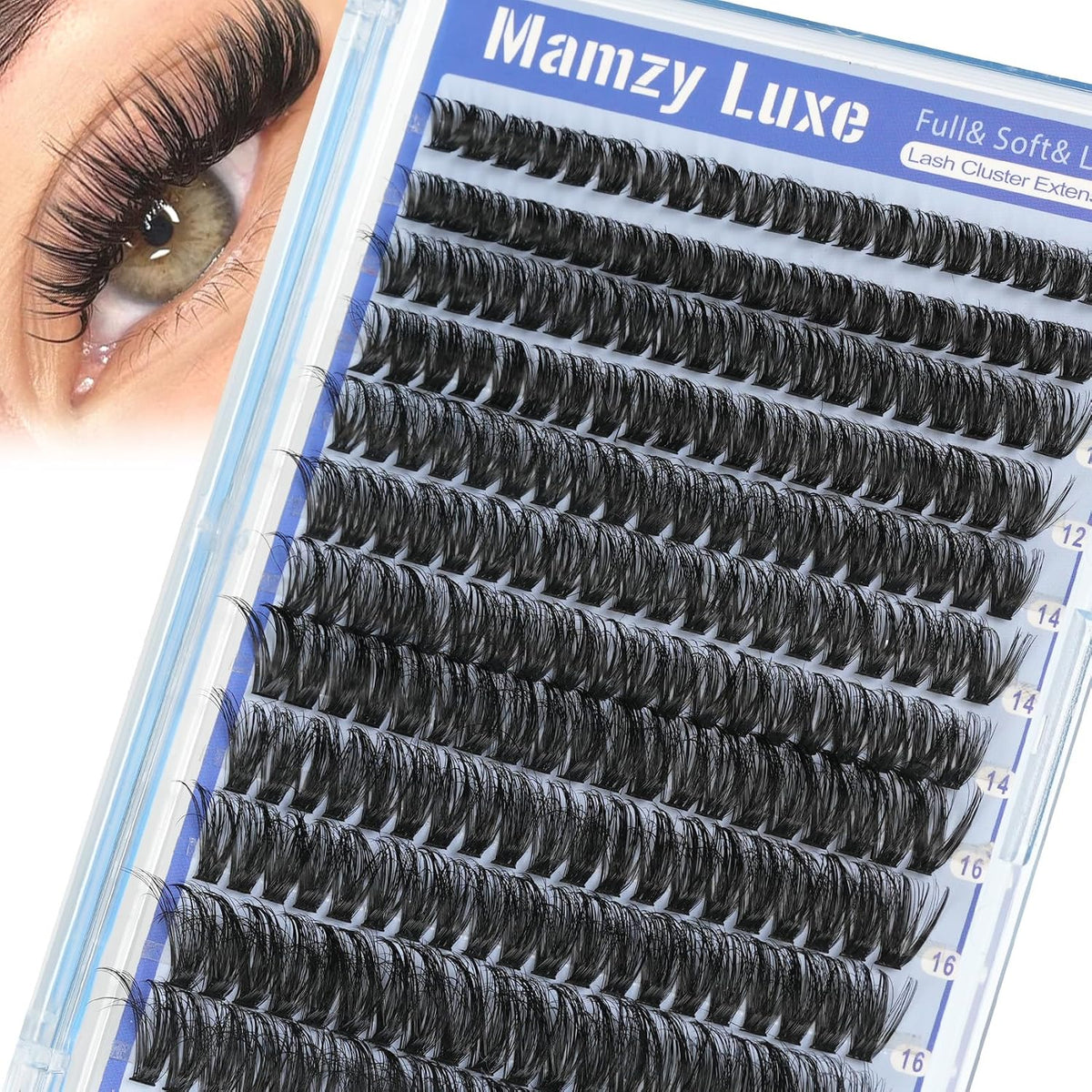 Lash Clusters Wispy 60D Eyelash Clusters 10-18mm Fluff Cluster Eyelash Extensions D Curl No Plastic Feel Individual Lashes Extension 240 Pcs Versatile False Eyelashes Clusters