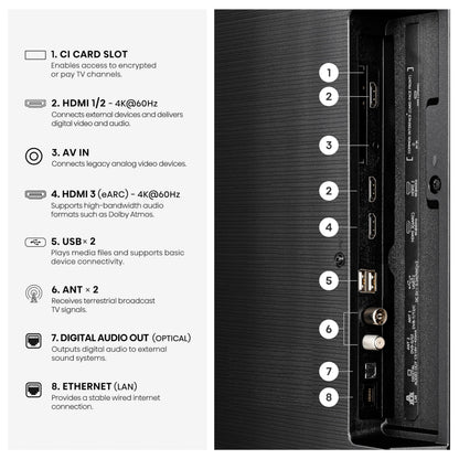 Hisense 43 Inch 43E6STUK 4K Ultra HD AI Smart TV
