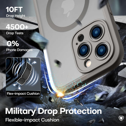 ImpactStrong Magnetic Guard Designed for iPhone 17 Air Case [Camera Protection] [Military Grade Drop Tested] [Compatible with MagSafe] Slim Translucent Matte Phone Case (6.6") - Navy Blue