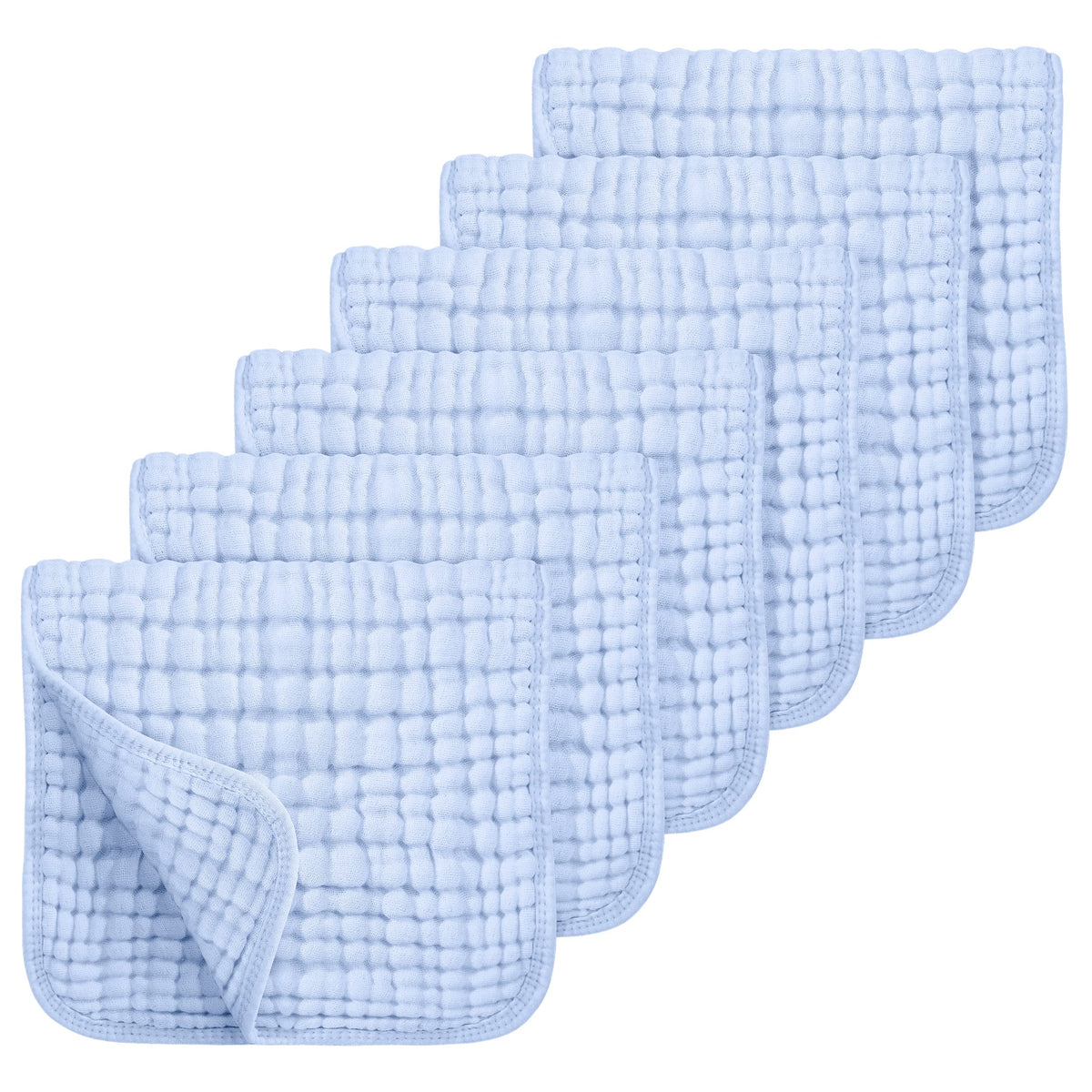 Looxii Muslin Baby Burp Cloths, Absorbent Brup Rags 6 Pack Set for Baby