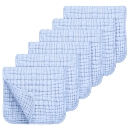 Looxii Muslin Baby Burp Cloths, Absorbent Brup Rags 6 Pack Set for Baby