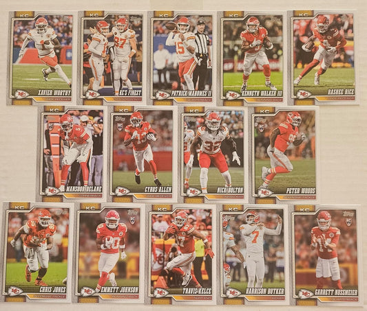 2026 Topps Football Kansas City Team Set Chiefs 14 Cards W/Rookies