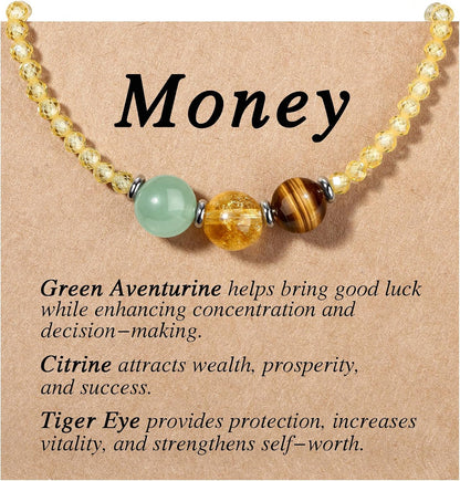 Healing Crystal Beaded Necklaces for Women Christmas Gift