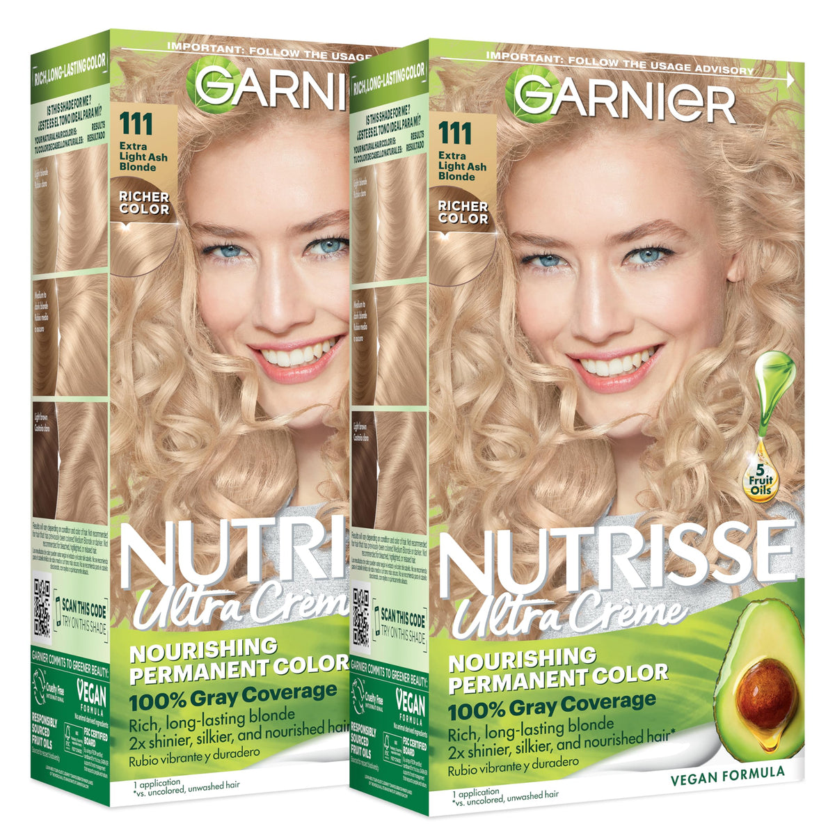 Garnier Nutrisse Ultra Crème Hair Color, 33 Darkest Golden Brown, 1 Count