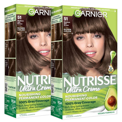 Garnier Nutrisse Ultra Crème Hair Color, 33 Darkest Golden Brown, 1 Count