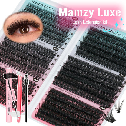 Lash Clusters Wispy 60D Eyelash Clusters 10-18mm Fluff Cluster Eyelash Extensions D Curl No Plastic Feel Individual Lashes Extension 240 Pcs Versatile False Eyelashes Clusters