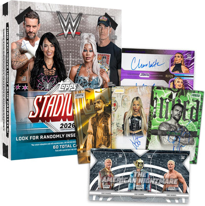 2026 Topps Stadium Club WWE - Factory Sealed - Mega Box