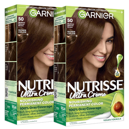 Garnier Nutrisse Ultra Crème Hair Color, 33 Darkest Golden Brown, 1 Count