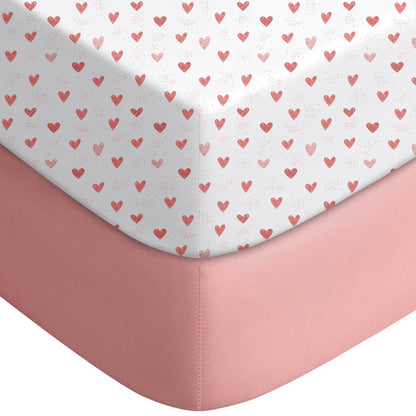 Yoofoss 2-Pack Baby Crib Sheets for Boys Girls 52x28 (Green+Leaf)