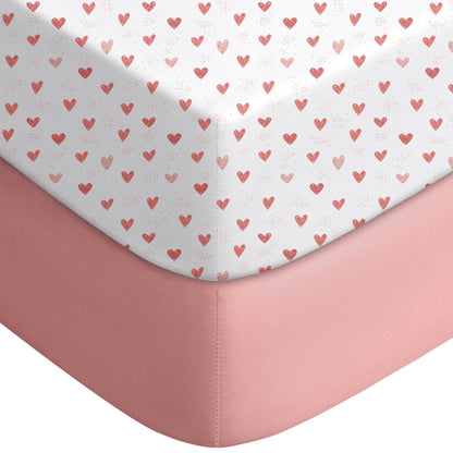 Yoofoss 2-Pack Baby Crib Sheets for Boys Girls 52x28 (Green+Leaf)