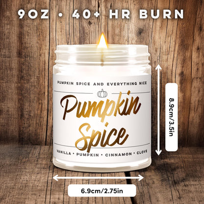 Wax & Wit Fall Candles for Home Scented – Apple, Cinnamon, Clove, Orange – Perfect Home Décor Gifts for Autumn, Holiday, Christmas, Winter - 9oz, Soy Wax, 50 Hour Burn