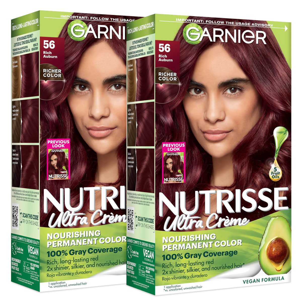 Garnier Nutrisse Ultra Crème Hair Color, 33 Darkest Golden Brown, 1 Count