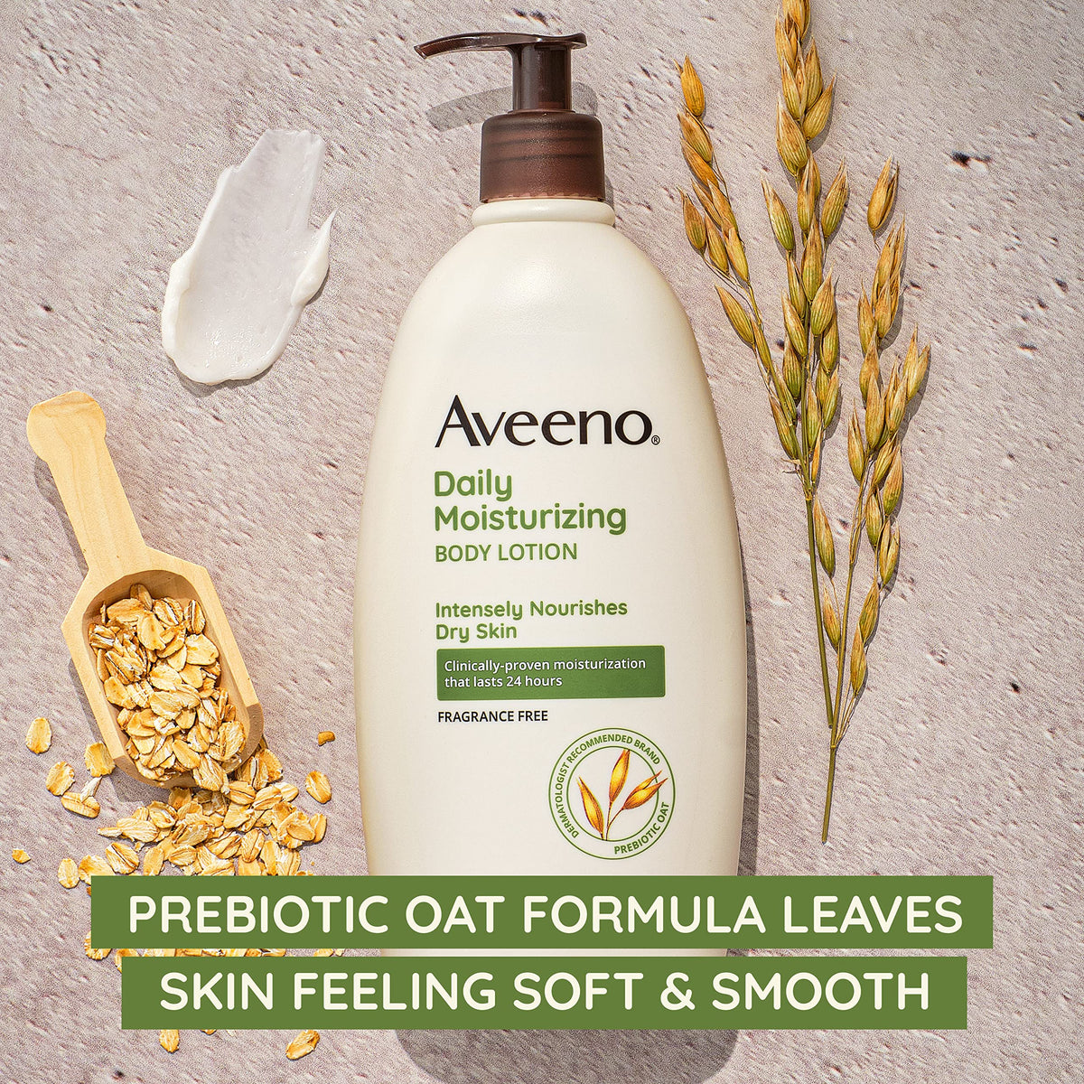 Aveeno Daily Moisturizing Body Lotion, Fragrance-Free, 18 fl. oz