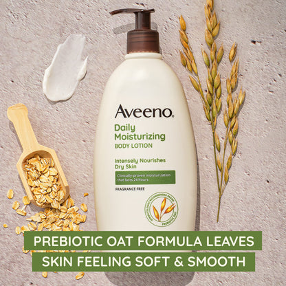 Aveeno Daily Moisturizing Body Lotion, Fragrance-Free, 18 fl. oz